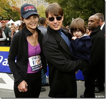 tom cruise and katie holmes and suri. was to beat Katie#39;s time